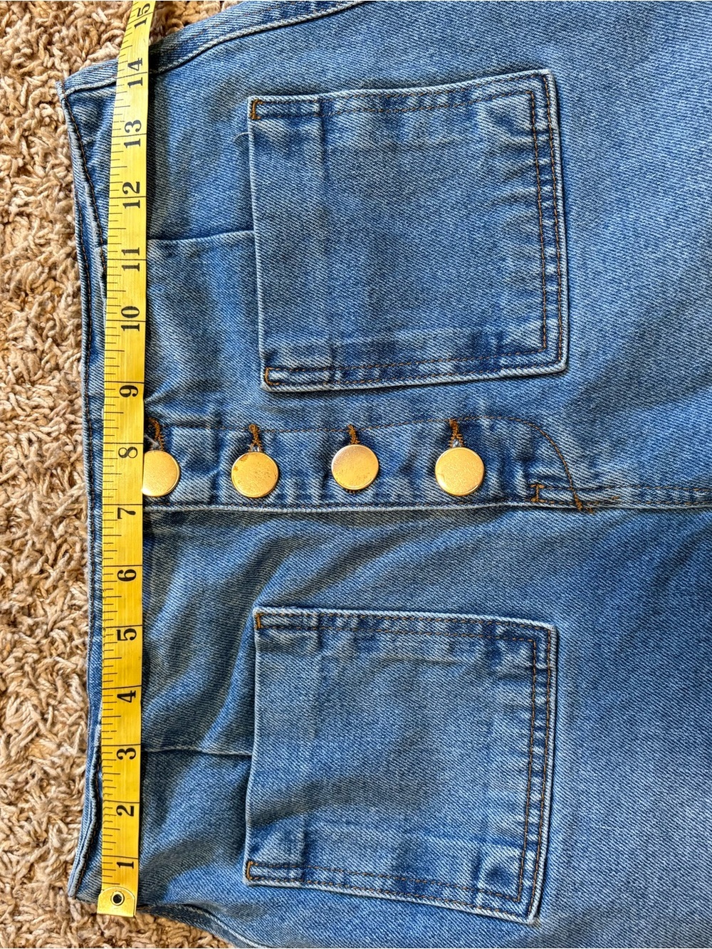 Zara High Waist Wide Leg Button Fly Crop Jeans Womens size 4 - Picture 5 of 6